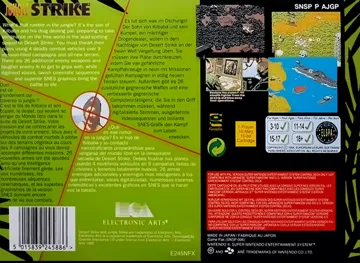 Jungle Strike (Europe) box cover back